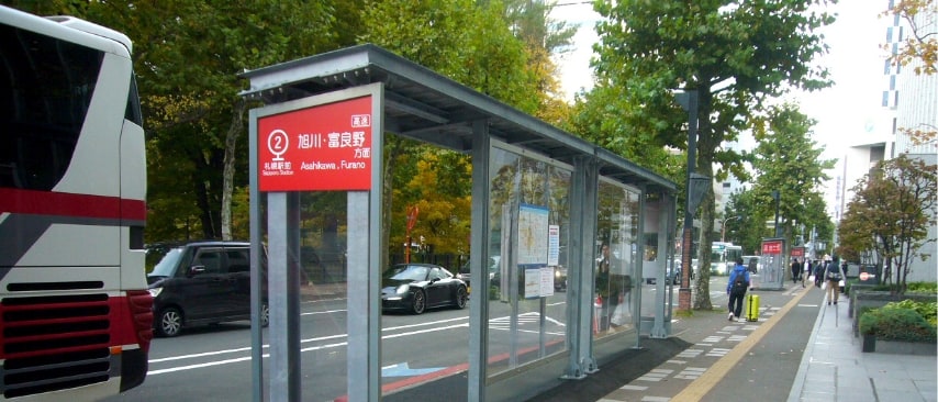 バス停の画像